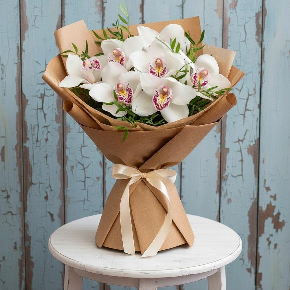 Букет цветов из: Орхидеи и Розы в Колобово