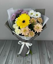 Букет цветов из:  Розы, Герберы и Хризантемы в Колобово