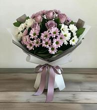 Букет цветов из:  Хризантемы и Розы в Колобово