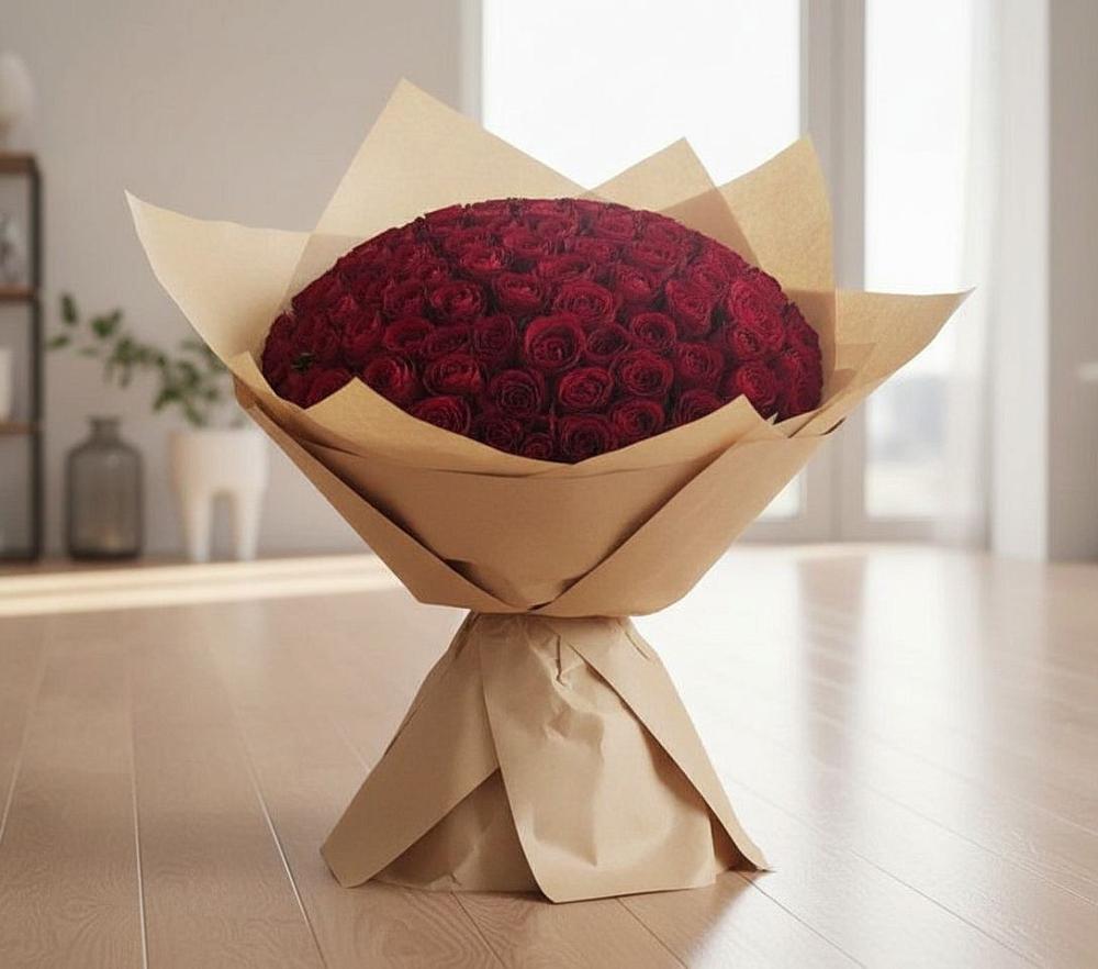 Букет 101 Красная роза в Колобово