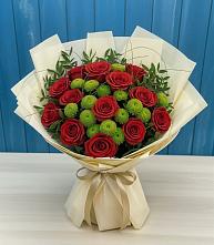 Букет цветов из:  Розы и Хризантемы #REPLACE_PRED# Колобово