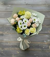 Букет цветов из:  Альстромерии, Розы и Хризантемы в Колобово